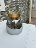 Gouden Plafondlamp met Smoke Glas, Huis en Inrichting, Lampen | Hanglampen, Ophalen of Verzenden, Zo goed als nieuw, Glas, Minder dan 50 cm