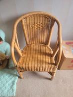 Vintage kinder Riet Stoel, Ophalen, Bruin, Vintage, Riet of Rotan