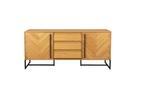 Dutchbone Class Dressoir Hoog Eikenhout | Van €1649, nu, Dutchbone, Eikenhout, Nieuw, Ophalen of Verzenden