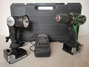 Hitachi DS14DSFL accuboormachine complete set, lamp, oplader beschikbaar voor biedingen