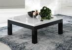 -ACTIE!- MDF Hoogglans Salontafel vierkant zwart-wit - marme, Huis en Inrichting, Tafels | Salontafels, Verzenden, Vierkant, Nieuw