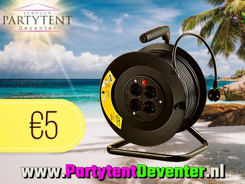 Feestje! Haspel tehuur + evt Party tent 6x3 / statafel etc., Hobby en Vrije tijd, Feestartikelen | Verhuur, Nieuw, Ophalen