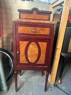 Oud nachtkastje met marmerblad, behandeld, Antiek en Kunst, Ophalen