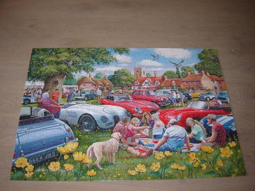 Puzzel HOP RALLY ROUND 1000 st., Hobby en Vrije tijd, Denksport en Puzzels, Zo goed als nieuw, Legpuzzel, 500 t/m 1500 stukjes