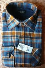 overhemd Geruit Geruwde katoen warm maat 43-44 XL NIEUW, Blauw, Nieuw, Ophalen of Verzenden, John Cabot