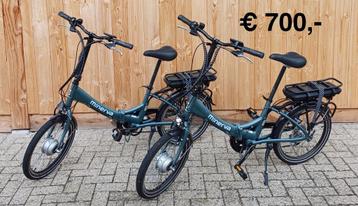 2x 2e hands elektrische vouwfietsen 1 jaar oud beschikbaar voor biedingen