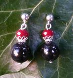 Oorbellen Black Madamme swarovski parel-kristalglas zilver, Zwart, Nieuw, Knopjes of Stekers, Zilver