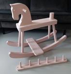 Hobbelpaard Schommelpaard GRATIS Kapstok Roze Hout Brocante, Ophalen, Gebruikt