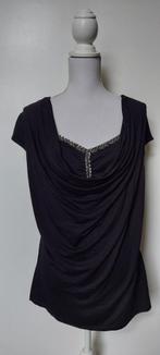 Top: Zwarte top met steentjes – Bodyflirt, L/44, Zwart, Maat 42/44 (L), Ophalen of Verzenden, Zo goed als nieuw
