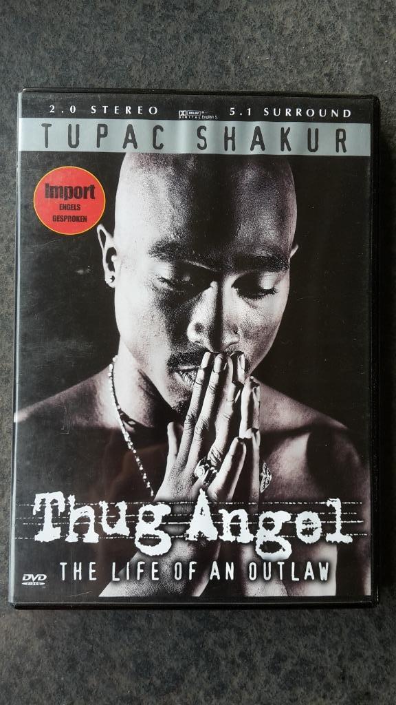 DVD van Tupac Shakur - Thug Angel the life of an outlaw, Cd's en Dvd's, Dvd's | Muziek en Concerten, Zo goed als nieuw, Muziek en Concerten
