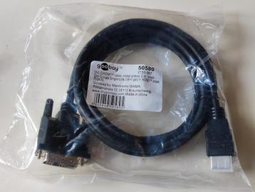 Kabel DVI - HDMI - 1.8M  Goobay 30-4 beschikbaar voor biedingen