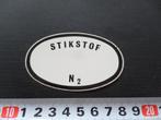 sticker STIKSTOF N2 *, Ophalen, Zo goed als nieuw