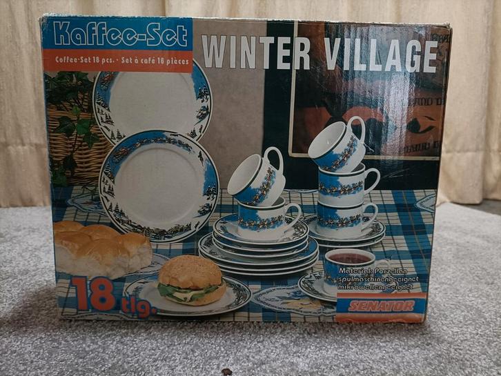 Kerst Servies - Winter Village, Huis en Inrichting, Keuken | Servies, Zo goed als nieuw, Compleet servies, Overige stijlen, Porselein