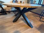 Industriële ronde eettafel - 140cm, Huis en Inrichting, Tafels | Eettafels, Ophalen, 100 tot 150 cm, Rond, Zo goed als nieuw