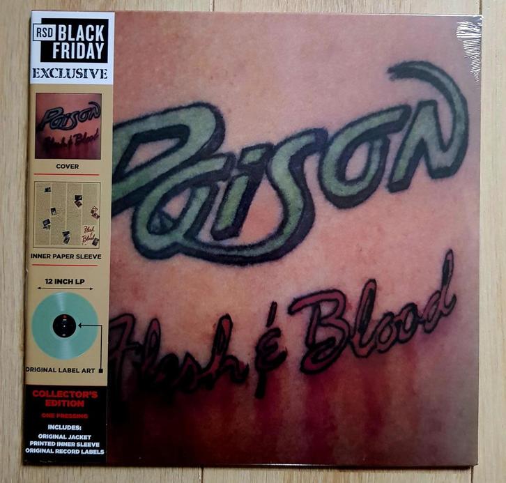 Poison - Flesh & blood lp vinyl rock hardrock COLLECTORS!!, Cd's en Dvd's, Vinyl | Hardrock en Metal, Nieuw in verpakking, Ophalen of Verzenden