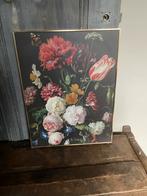 Bloemen schilderij met gouden lijst, Ophalen, Minder dan 50 cm, 50 tot 75 cm, Zo goed als nieuw