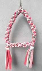 Schommel multicolor (grijs-wit-roze), Dieren en Toebehoren, Vogels | Toebehoren, Ophalen of Verzenden, Nieuw, Speelgoed