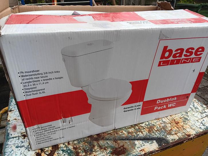 Nieuw Base Line Duoblok Toilet Pack WC, Doe-het-zelf en Verbouw, Sanitair, Nieuw, Toilet, Ophalen