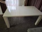 Wit hoogglans eet tafel, Ophalen, Gebruikt, 50 tot 100 cm, Vijf personen of meer
