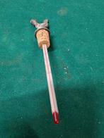 -	Wijnthermometer met tinnen haan, Verzamelen, Retro, Ophalen of Verzenden