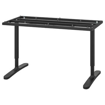 IKEA Bekant Bureau Zwart onderstel + Massief Eiken Blad - afbeelding 5
