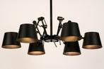 Hanglamp  Spinlamp  Moderne kroonluchter met 6 armen, Ophalen, Zo goed als nieuw, 75 cm of meer, Modern