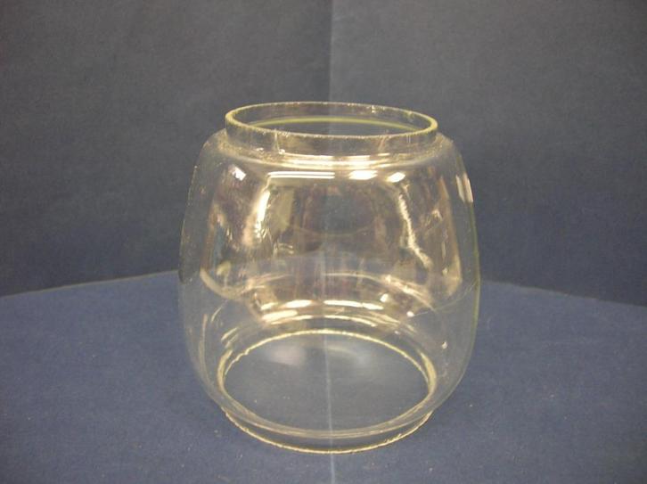 Stormlamp glas, stormlantaarn, stallantaarn FH375 blank rood, Antiek en Kunst, Antiek | Lampen, Ophalen of Verzenden