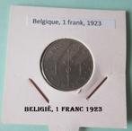 België, munt van 1 frank uit 1923, Postzegels en Munten, Ophalen of Verzenden, België, Losse munt