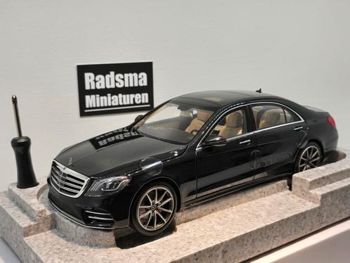 Mercedes-Benz S-Klasse V222 2017 Obsidianblack - 1:18 Dealer, Hobby en Vrije tijd, Modelauto's | 1:18, Nieuw, Auto, Norev, Ophalen of Verzenden