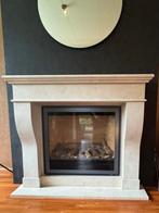 Luxe marmeren schouw met Faber Spectrum inbouw gashaard, Huis en Inrichting, Haarden, Ophalen, Zo goed als nieuw, Inbouwhaard