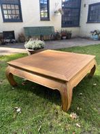 Grote teakhouten salontafel / opiumtafel – oosters design, Huis en Inrichting, Tafels | Salontafels, Ophalen, 100 tot 150 cm, Teakhout