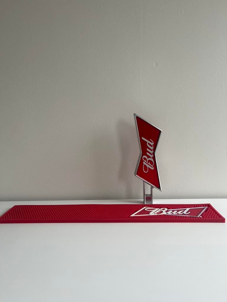 Bud taphendel + barmat, Verzamelen, Biermerken, Ophalen of Verzenden, Zo goed als nieuw