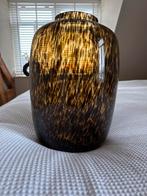 Mooie bruine panter vaas, Overige kleuren, Ophalen of Verzenden, Minder dan 50 cm, Glas