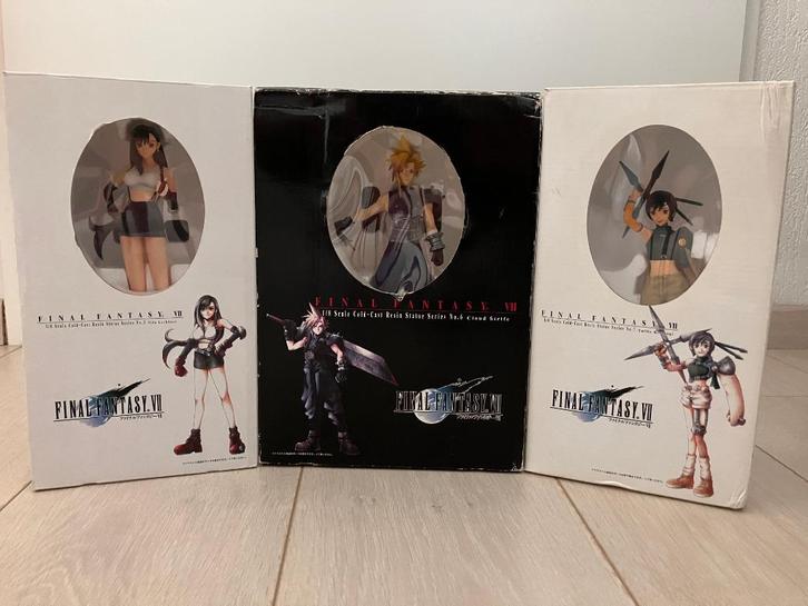 FFVII Statues Cloud Strife + Tifa Lockhart + Yuffie Kisagari, Verzamelen, Poppetjes en Figuurtjes, Nieuw, Ophalen of Verzenden