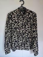 Pieces blouse - zwart/creme print - maat S, Zwart, Ophalen of Verzenden, Zo goed als nieuw, Maat 36 (S)