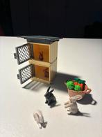 Konijnenhok met konijntjes, Ophalen of Verzenden, Zo goed als nieuw, Complete set