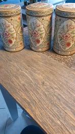 Vintage Oude Voorraad koffie  thee suiker  met Bloemmotief, Ophalen of Verzenden, Gebruikt, Koffie