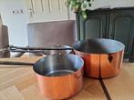 Koperen pannen, Ophalen of Verzenden, Zo goed als nieuw, Overige materialen, Pannenset