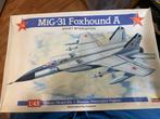 Mig-31 Foxhound schaal 1:48 in doos, Hobby en Vrije tijd, Modelbouw | Vliegtuigen en Helikopters, Overige merken, Nieuw, Ophalen of Verzenden