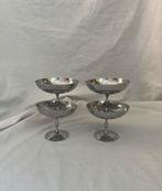 Vintage Franse RVS ijscoupes | dessertcoupes | retro bistro, Huis en Inrichting, Keuken | Servies, Ophalen, Overige materialen