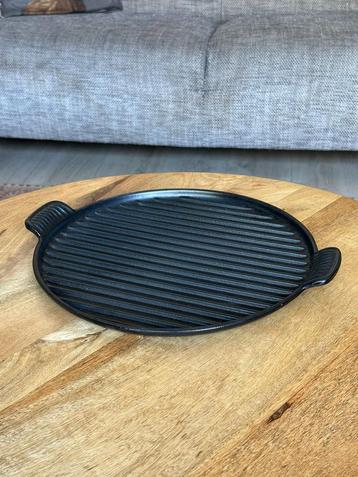 Le Creuset Grillplaat Rond 32 cm – Glans Zwart beschikbaar voor biedingen