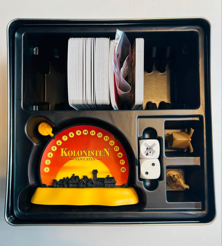 Kolonisten van Catan Kaartspel Jubileumuitgave, Hobby en Vrije tijd, Gezelschapsspellen | Bordspellen, Gebruikt, Een of twee spelers