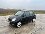 Kia Picanto 1.1 48KW 2006 Zwart, Auto's, Stof, 4 cilinders, Zwart, Elektrische ramen