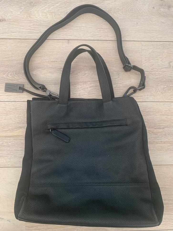 Mooie zwarte leren tas van Mart Visser, Sieraden, Tassen en Uiterlijk, Tassen | Damestassen, Gebruikt, Handtas, Zwart, Ophalen of Verzenden
