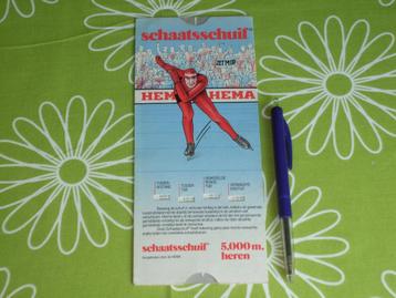 Vintage schaatsschuif Hema - voor 5000 en 10000 m heren beschikbaar voor biedingen
