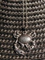 ketting met krab hanger in goud of zilver kleur, Nieuw, Ophalen of Verzenden, Goud, Overige materialen