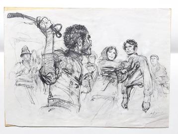 Originele tekening van Rene Follet - Ivan Zourin  beschikbaar voor biedingen