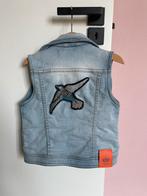Spijkergiletje met vogel, Kinderen en Baby's, Kinderkleding | Maat 122, Ophalen of Verzenden, Gebruikt, Meisje, Jurk of Rok