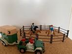 Playmobil auto paardentrailer en weide, Ophalen of Verzenden