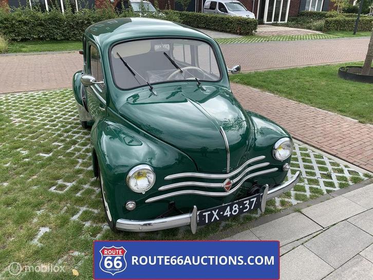 Renault 4CV R1062 | 1956 | Route 66 Auctions, Auto's, Oldtimers, Bedrijf, Te koop, Renault, Benzine, Overige carrosserieën, Handgeschakeld